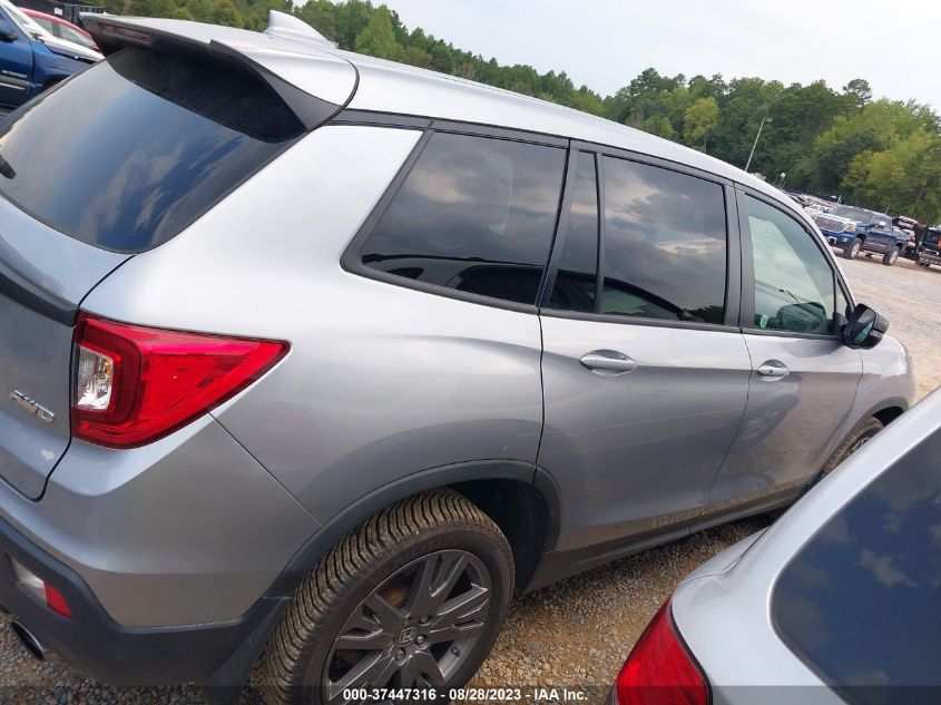 2019 Honda Passport Ex-L VIN: 5FNYF8H58KB024924 Lot: 37447316