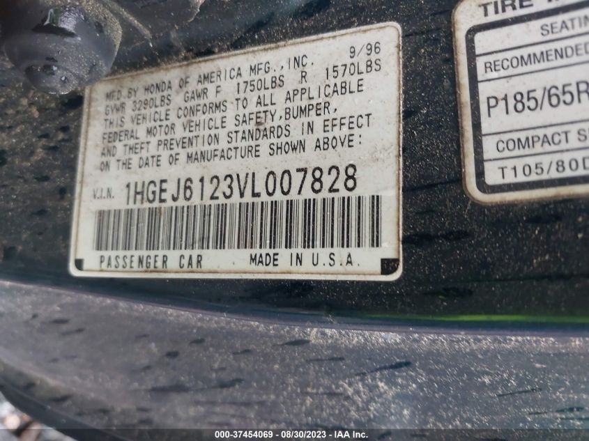 1HGEJ6123VL007828 1997 Honda Civic Dx