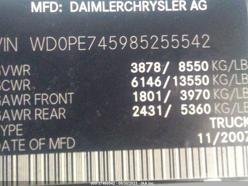 WD0PE745985255542 2008 Dodge Sprinter