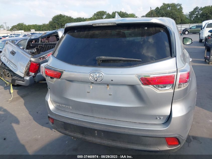 2014 Toyota Highlander Le VIN: 5TDZKRFH7ES033181 Lot: 37460974