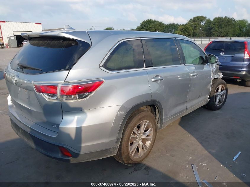 2014 Toyota Highlander Le VIN: 5TDZKRFH7ES033181 Lot: 37460974