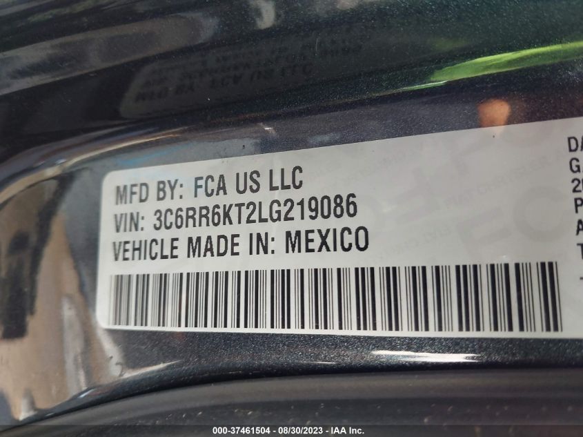 2020 Ram 1500 Classic Tradesman 4X2 5'7" Box VIN: 3C6RR6KT2LG219086 Lot: 37461504