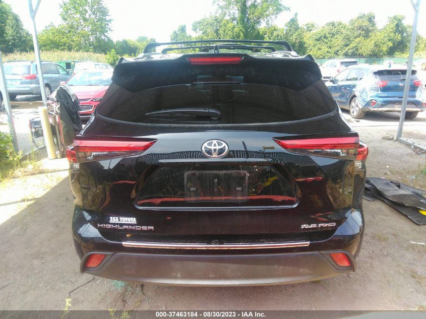 2022 Toyota Highlander Xle VIN: 5TDHZRBHXNS585142 Lot: 37463184