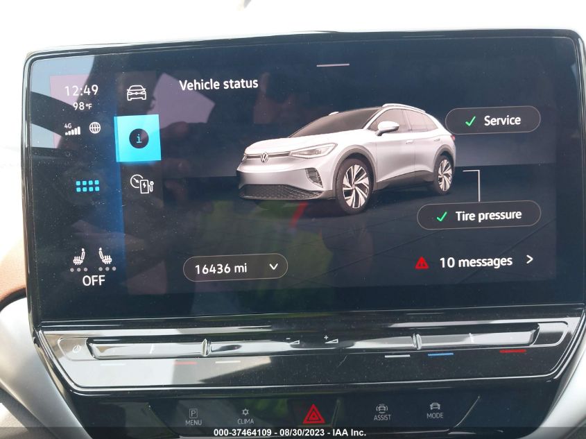 2021 Volkswagen Id.4 Pro S VIN: WVGUNPE27MP065538 Lot: 37464109