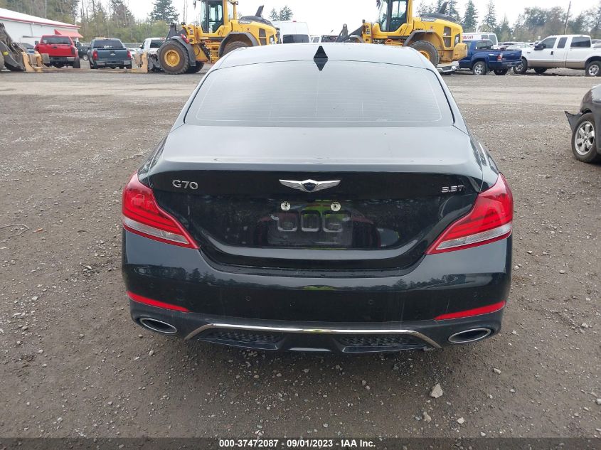 2019 Genesis G70 3.3T Advanced VIN: KMTG34LE1KU024826 Lot: 37472087