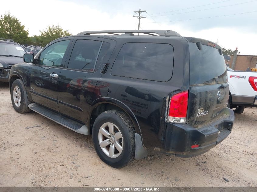 2008 Nissan Armada Se VIN: 5N1BA08DX8N626257 Lot: 37476380