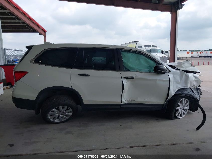 2019 Honda Pilot Lx VIN: 5FNYF6H17KB085635 Lot: 37478002