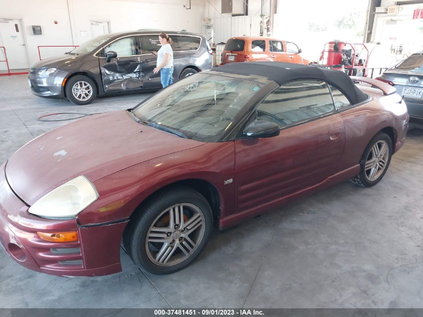 2003 Mitsubishi Eclipse Gt VIN: 4A3AE55H23E096784 Lot: 37481451