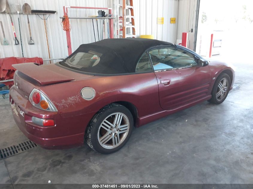 2003 Mitsubishi Eclipse Gt VIN: 4A3AE55H23E096784 Lot: 37481451