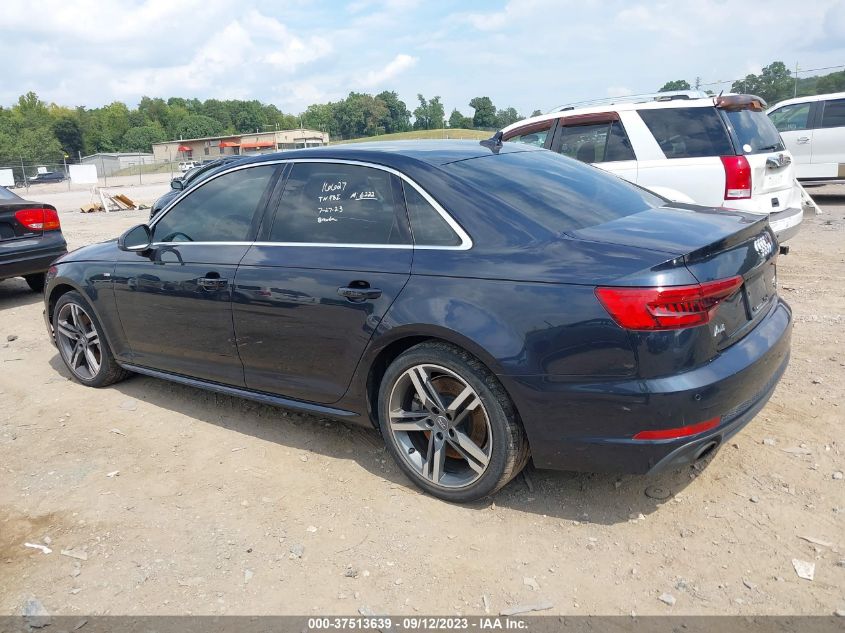 2017 Audi A4 Prestige VIN: WAURNBF42HA168563 Lot: 37513639