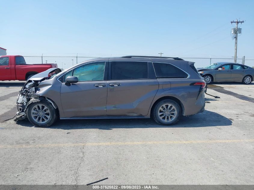 2022 Toyota Sienna Le VIN: 5TDBRKEC2NS094772 Lot: 37525522