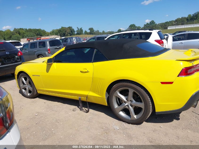 2014 Chevrolet Camaro 1Lt VIN: 2G1FB3D38E9232555 Lot: 37526354