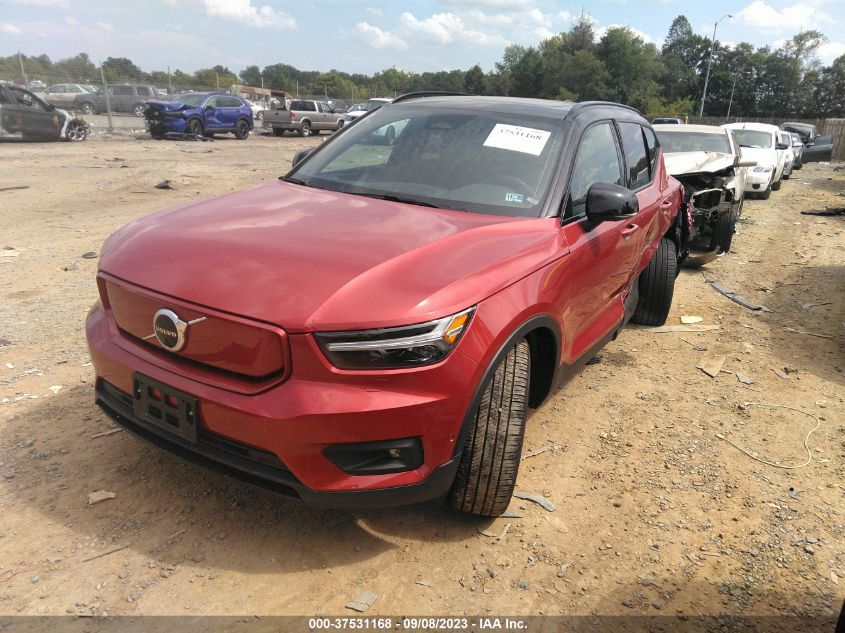 2022 Volvo Xc40 Recharge Pure Twin Plus VIN: YV4ED3UR3N2704867 Lot: 37531168