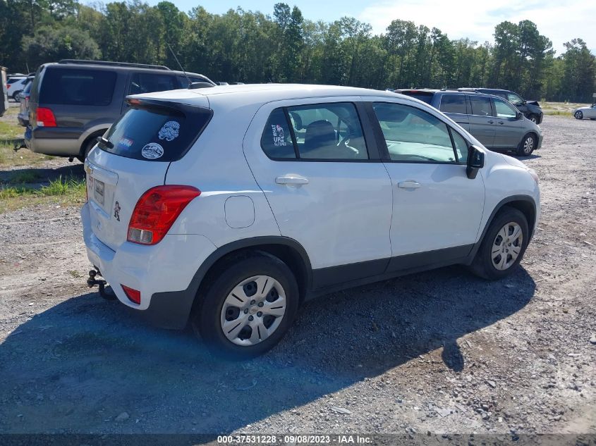 2017 Chevrolet Trax Ls VIN: 3GNCJKSB7HL274502 Lot: 37531228