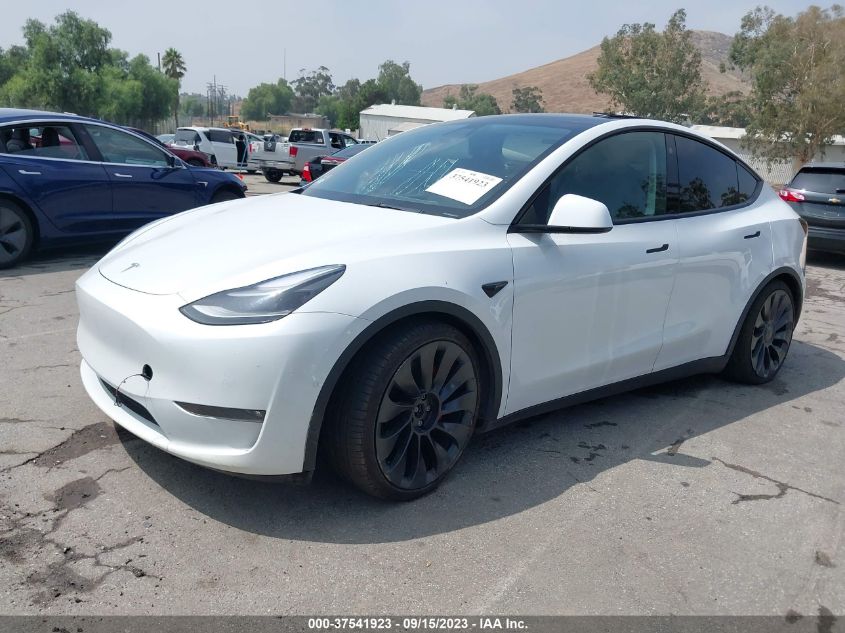 2021 Tesla Model Y Performance VIN: 5YJYGDEF8MF151209 Lot: 37541923