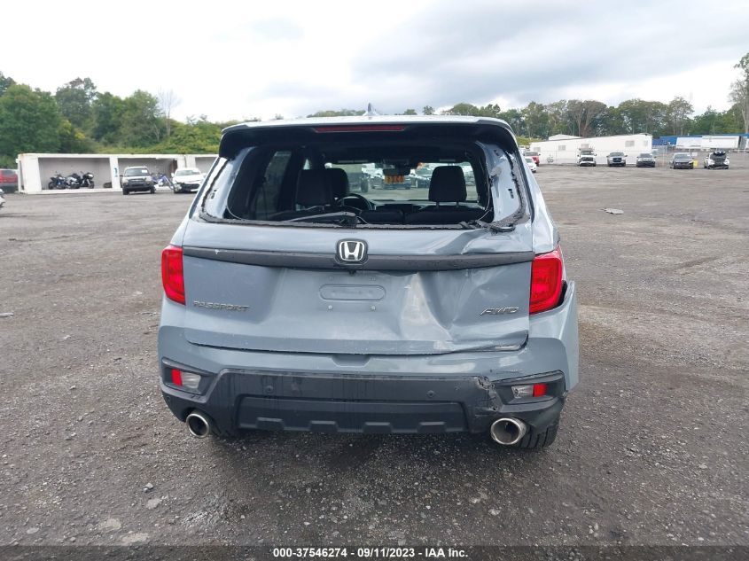 5FNYF8H52NB004477 2022 Honda Passport Awd Ex-L