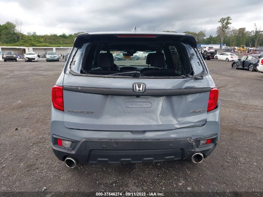 2022 Honda Passport Awd Ex-L VIN: 5FNYF8H52NB004477 Lot: 37546274