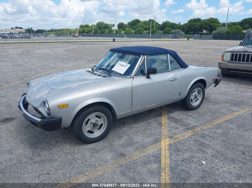 1982 Fiat 124 Spider VIN: ZFAAS00B6C8188164 Lot: 37549877