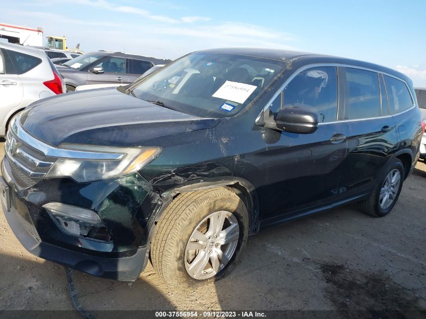 2016 Honda Pilot Lx VIN: 5FNYF5H14GB028567 Lot: 37556954