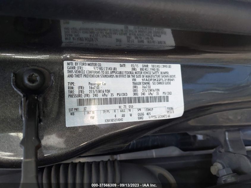 1FADP3K22FL318941 2015 Ford Focus Se