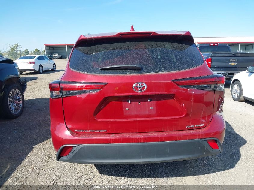 2022 Toyota Highlander Xle VIN: 5TDGZRBH8NS561269 Lot: 37573153