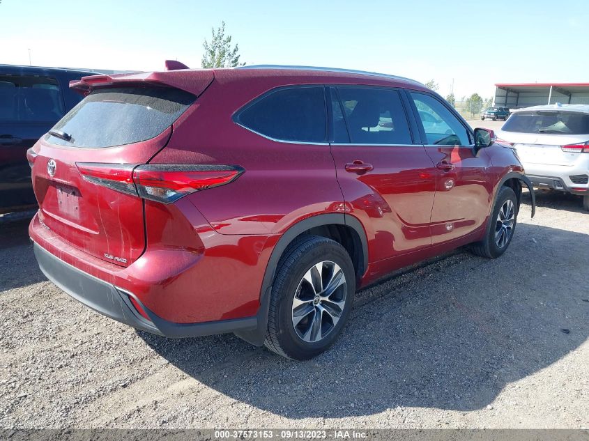 2022 Toyota Highlander Xle VIN: 5TDGZRBH8NS561269 Lot: 37573153