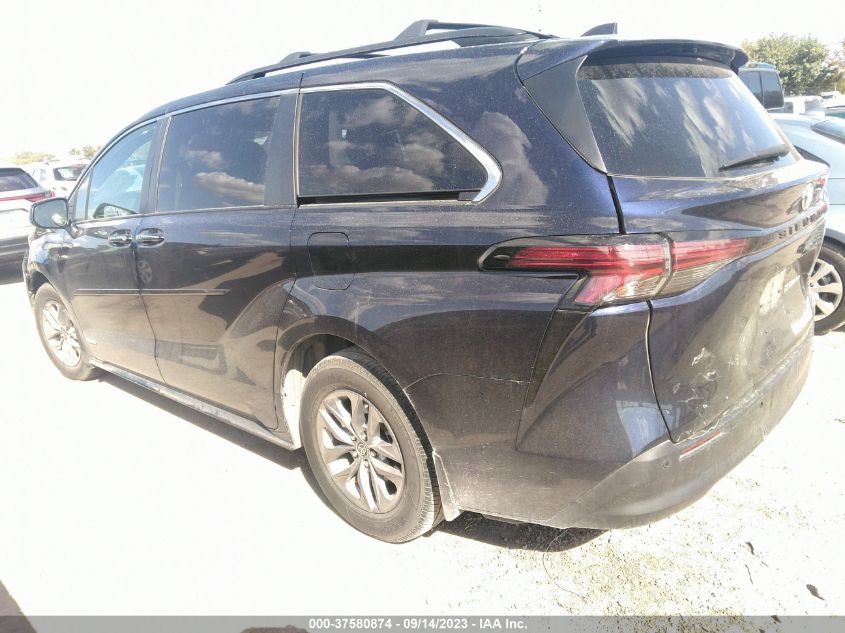 2021 Toyota Sienna Xle VIN: 5TDYRKECXMS058305 Lot: 37580874