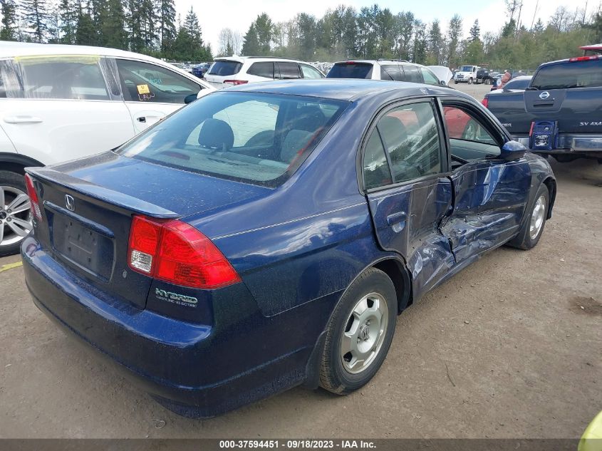 2005 Honda Civic Hybrid VIN: JHMES96665S002068 Lot: 37594451