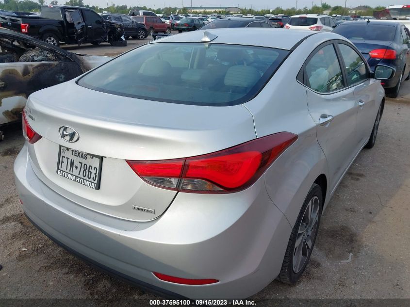 2015 Hyundai Elantra Limited VIN: 5NPDH4AE9FH596345 Lot: 37595100