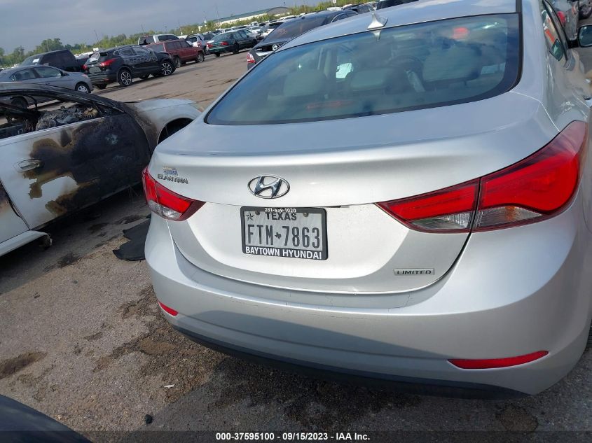 2015 Hyundai Elantra Limited VIN: 5NPDH4AE9FH596345 Lot: 37595100