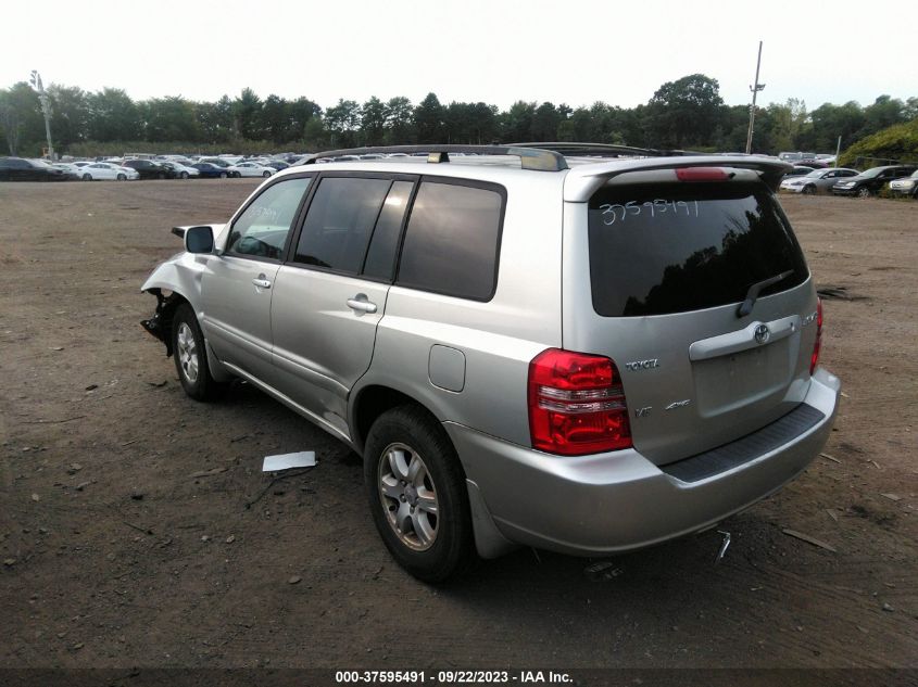 2003 Toyota Highlander V6 (A4) VIN: JTEHF21A230135078 Lot: 37595491