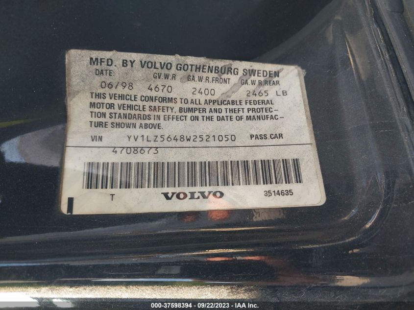 YV1LZ5648W2521050 1998 Volvo V70 Xc