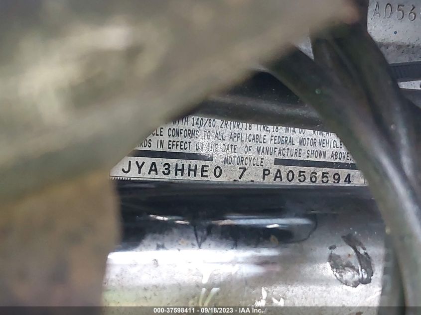 1993 Yamaha Fzr600 R VIN: JYA3HHE07PA056594 Lot: 37598411