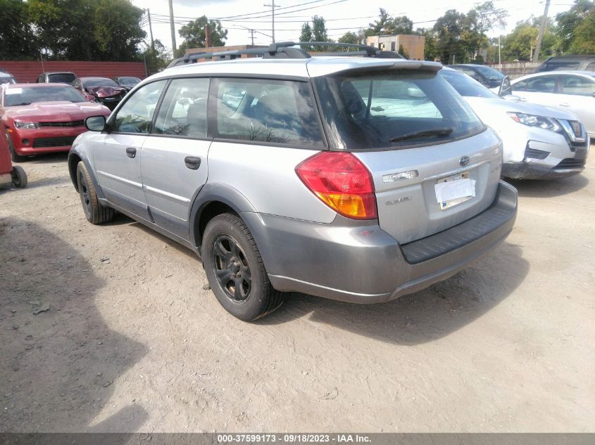 2007 Subaru Outback 2.5I Basic VIN: 4S4BP61CX77318835 Lot: 37599173