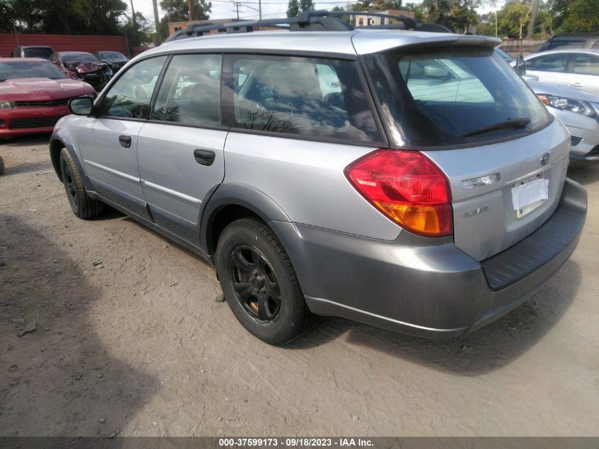 2007 Subaru Outback 2.5I Basic VIN: 4S4BP61CX77318835 Lot: 37599173