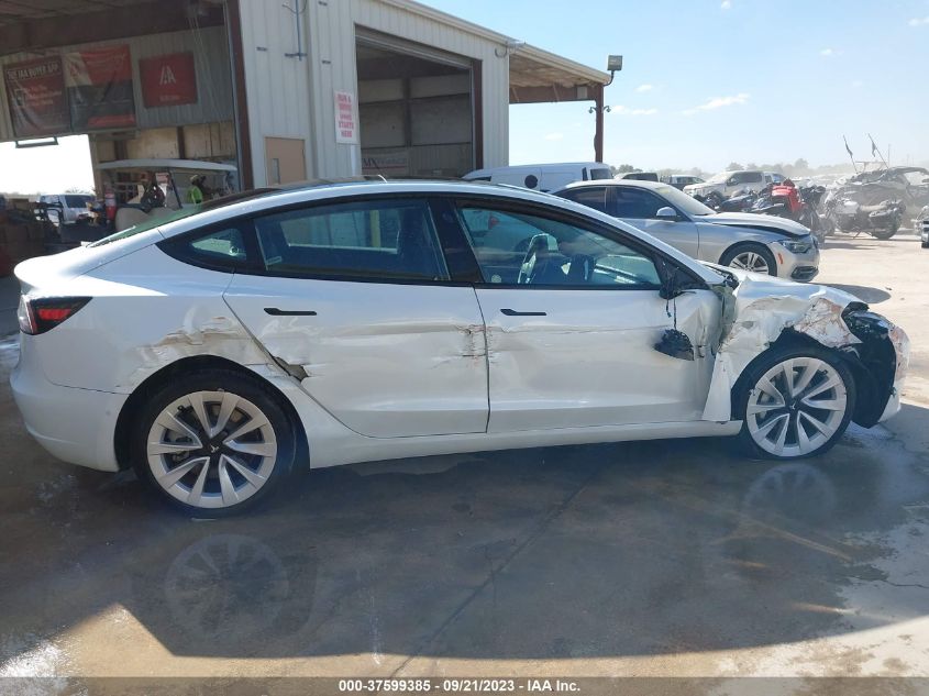 2022 Tesla Model 3 Long Range Dual Motor All-Wheel Drive VIN: 5YJ3E1EB1NF258647 Lot: 37599385