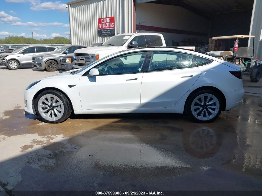 2022 Tesla Model 3 Long Range Dual Motor All-Wheel Drive VIN: 5YJ3E1EB1NF258647 Lot: 37599385