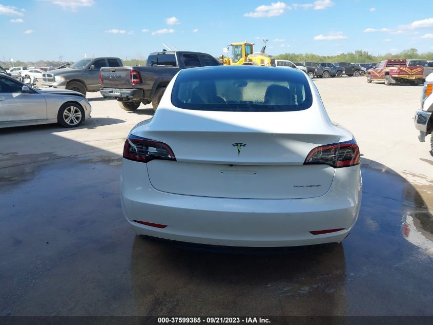 2022 Tesla Model 3 Long Range Dual Motor All-Wheel Drive VIN: 5YJ3E1EB1NF258647 Lot: 37599385