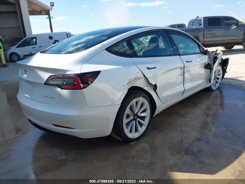 2022 Tesla Model 3 Long Range Dual Motor All-Wheel Drive VIN: 5YJ3E1EB1NF258647 Lot: 37599385