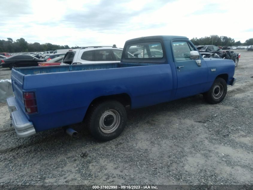 1990 Dodge D-Series D150S VIN: 1B7GE06X8LS748699 Lot: 37602998