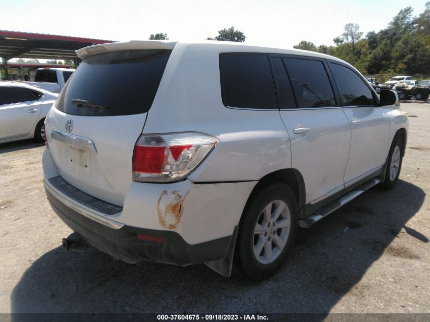 2012 Toyota Highlander Base V6 VIN: 5TDZK3EH1CS073798 Lot: 37604675