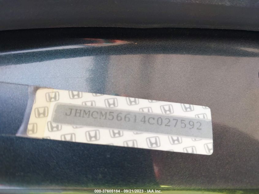 2004 Honda Accord 2.4 Ex VIN: JHMCM56614C027592 Lot: 37605184