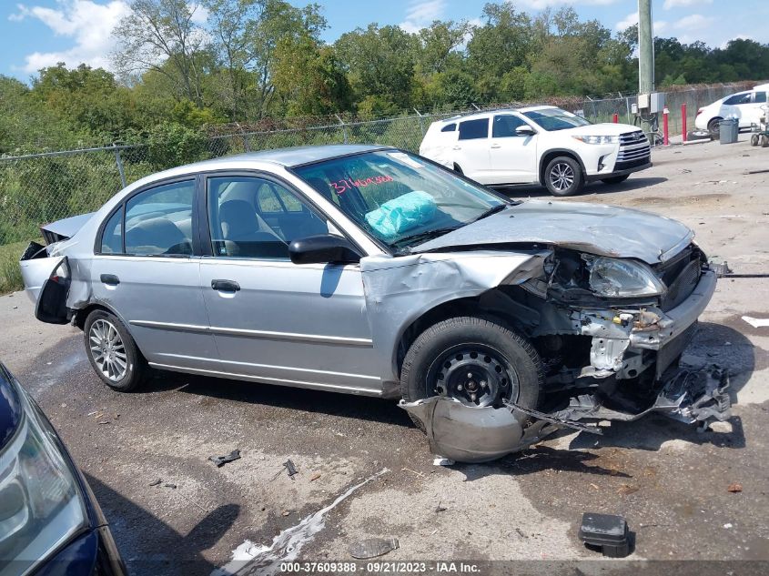 2001 Honda Civic Lx VIN: 2HGES15591H548281 Lot: 37609388