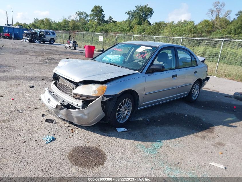 2001 Honda Civic Lx VIN: 2HGES15591H548281 Lot: 37609388