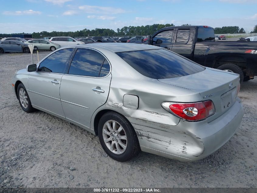 2004 Lexus Es 330 VIN: JTHBA30G945043599 Lot: 37611232