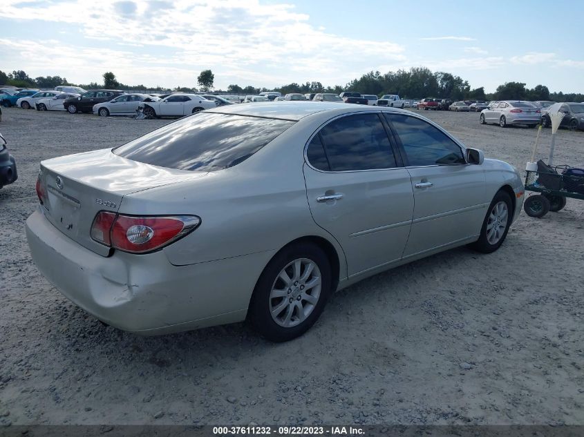 2004 Lexus Es 330 VIN: JTHBA30G945043599 Lot: 37611232