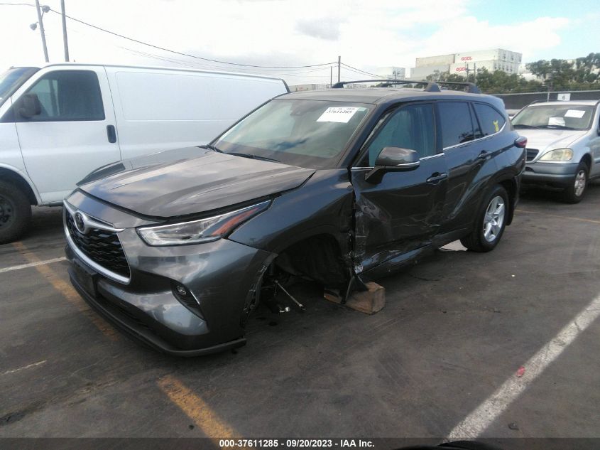 2021 Toyota Highlander L/Le VIN: 5TDZZRAH5MS537374 Lot: 37611285