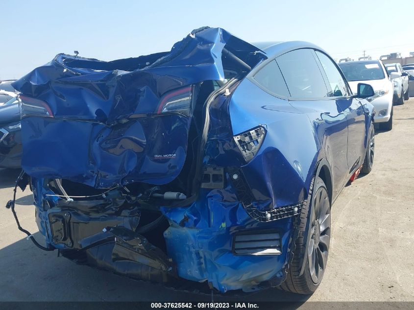 2023 Tesla Model Y Performance VIN: 7SAYGDEF9PF764303 Lot: 37625542