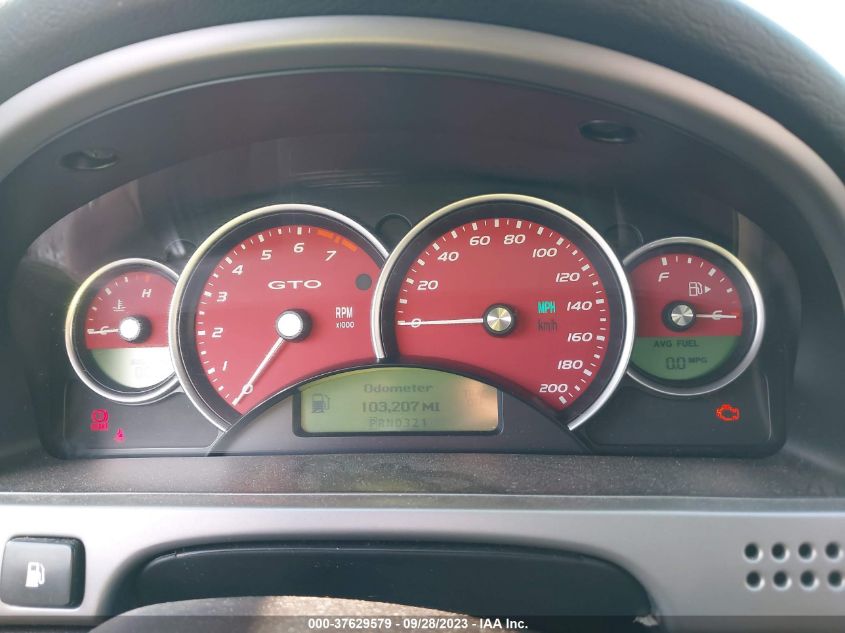 2006 Pontiac Gto VIN: 6G2VX12U96L557270 Lot: 37629579