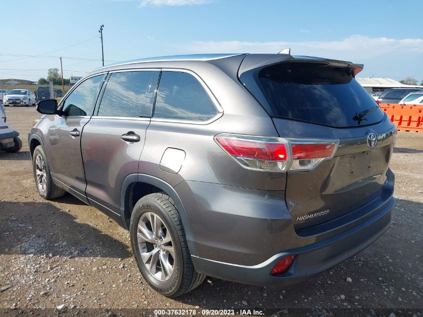 2015 Toyota Highlander Xle VIN: 5TDKKRFH0FS069135 Lot: 40809953